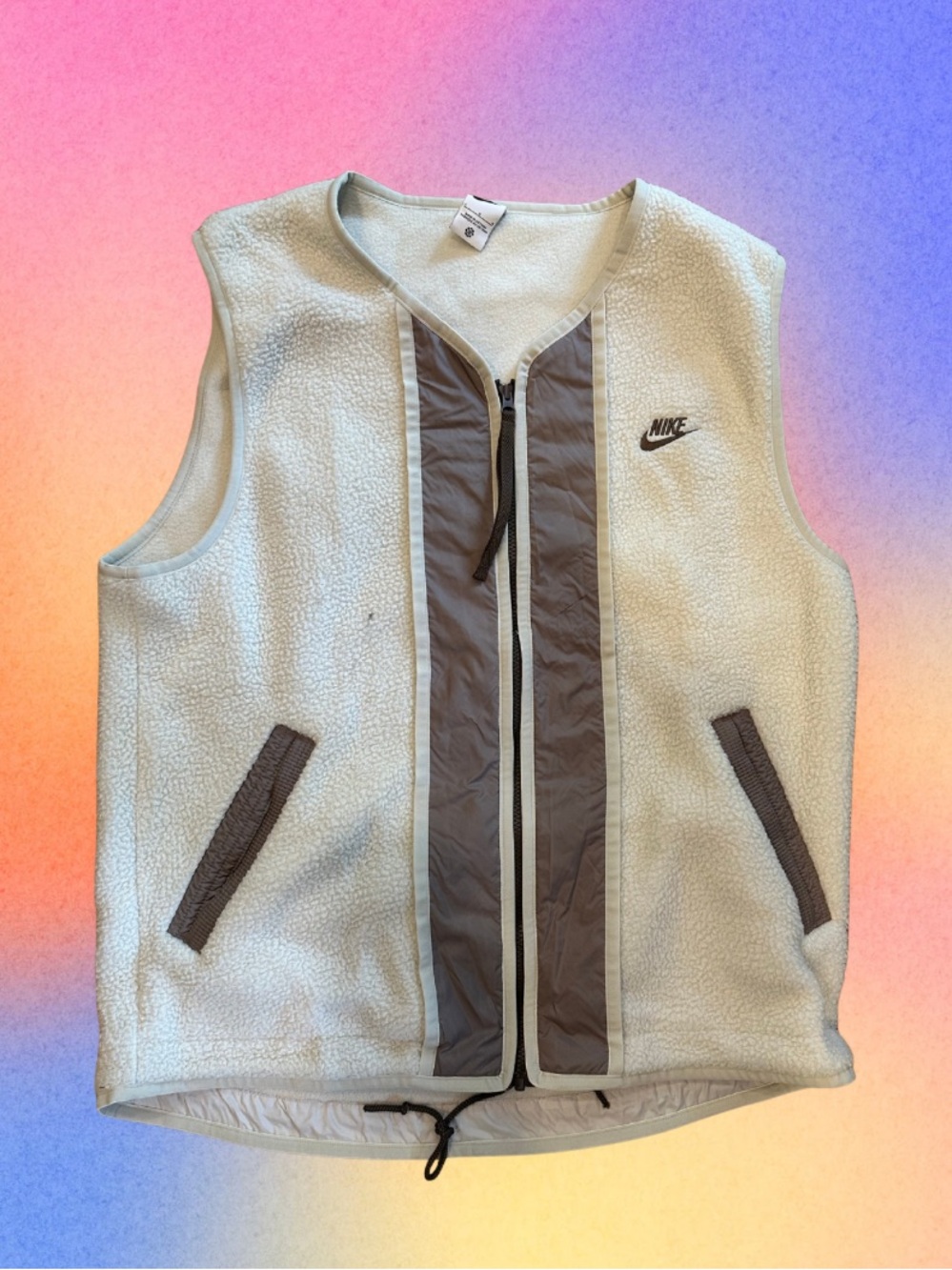 NIKE - SHERPA FLEECE VEST IN CREAM